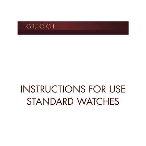 gucci wrist watch manual